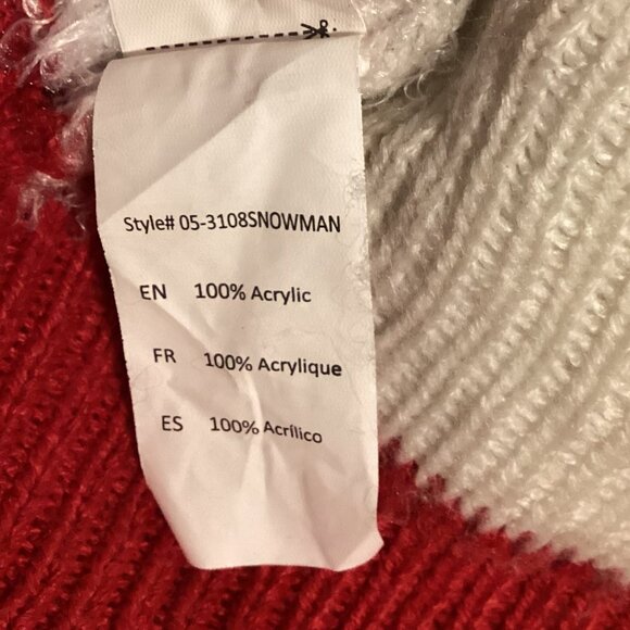 Happy Holidays Joyeuse's Ugly Festive Red Sweater Snowman Christmas Tree Size SP - Picture 8 of 10